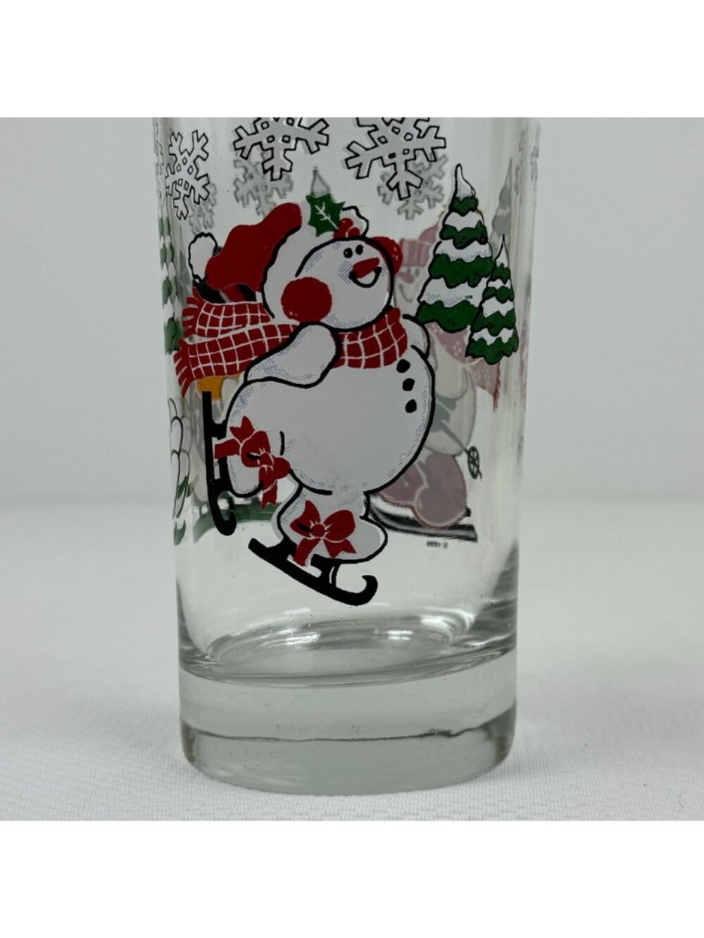 Set of 2 Vintage 1999 Home Interiors Snowman Drinking Glasses 10 oz Holiday - Picture 4 of 12